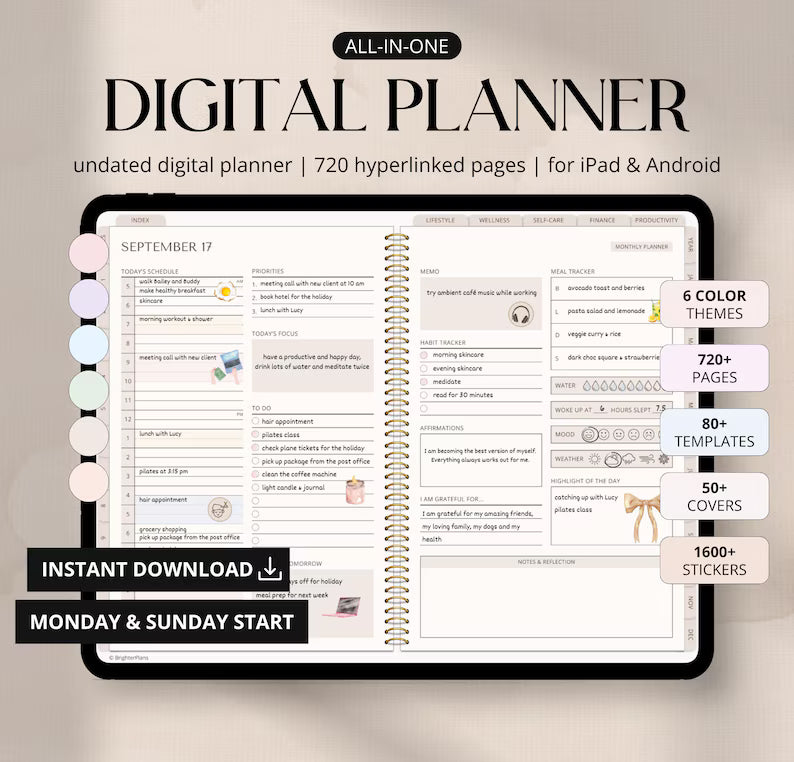 Digital Planner Undated - CozyPlans