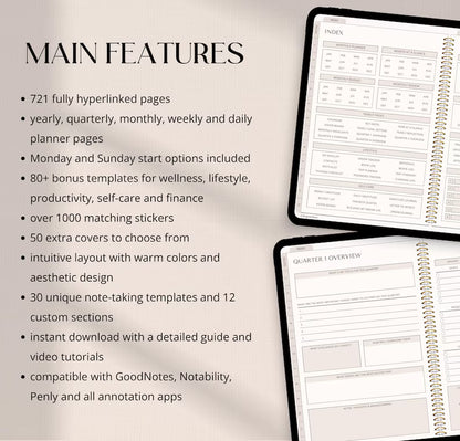 Digital Planner Undated - CozyPlans