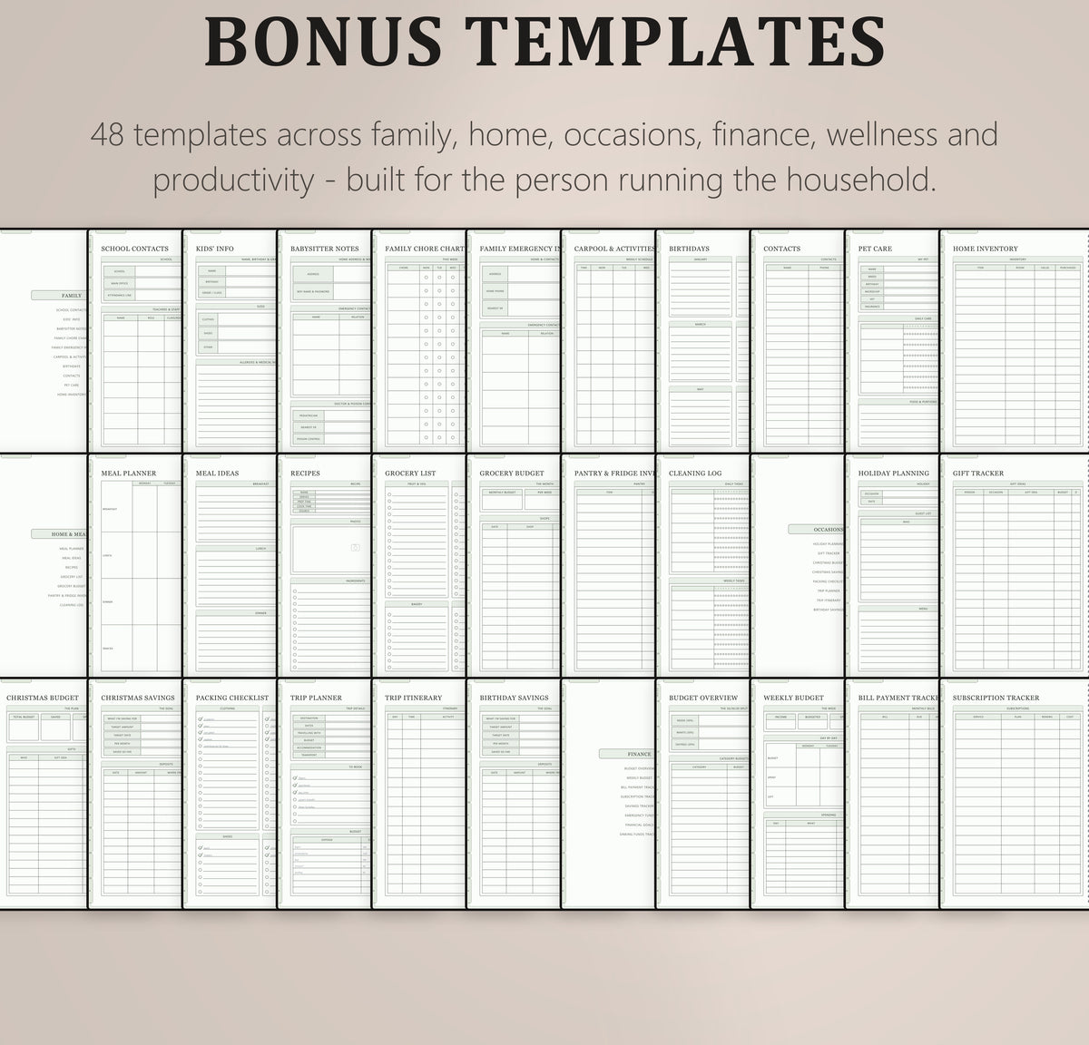 Family Organizer Planner